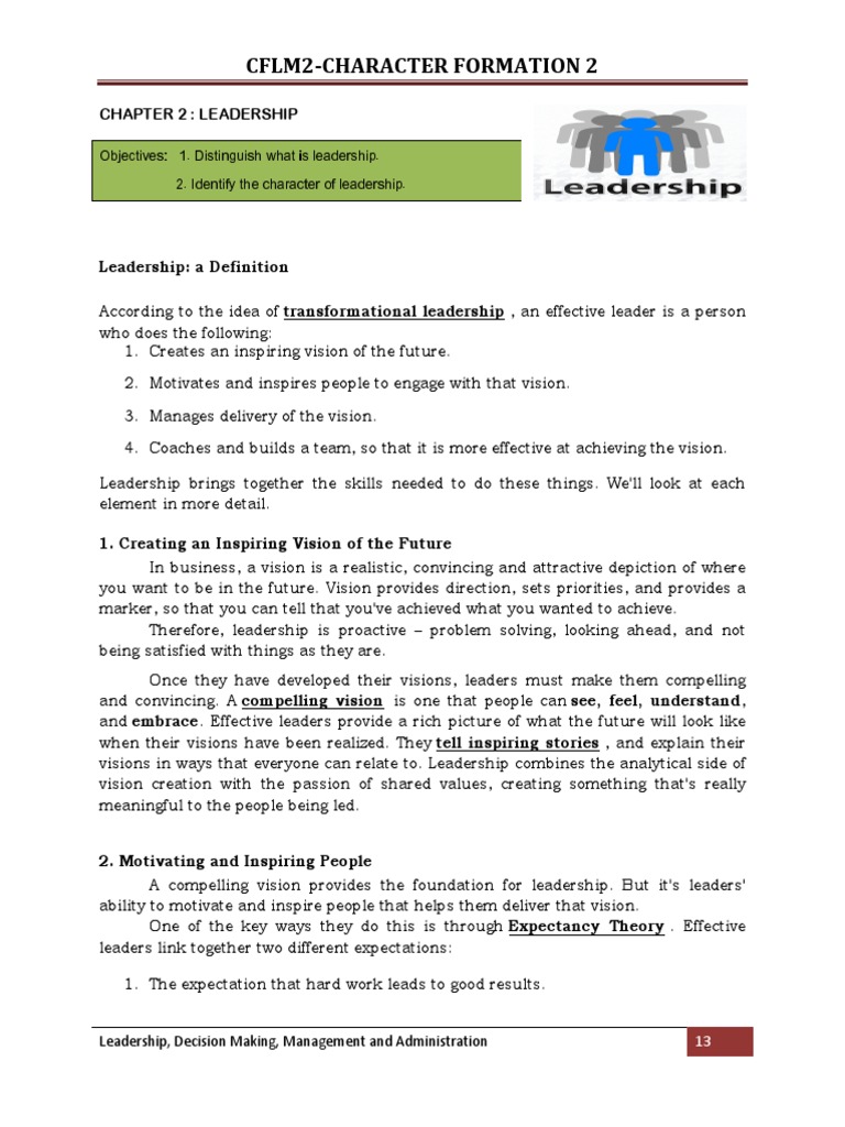 Chapter 2-Leadership | PDF | Leadership | Motivational