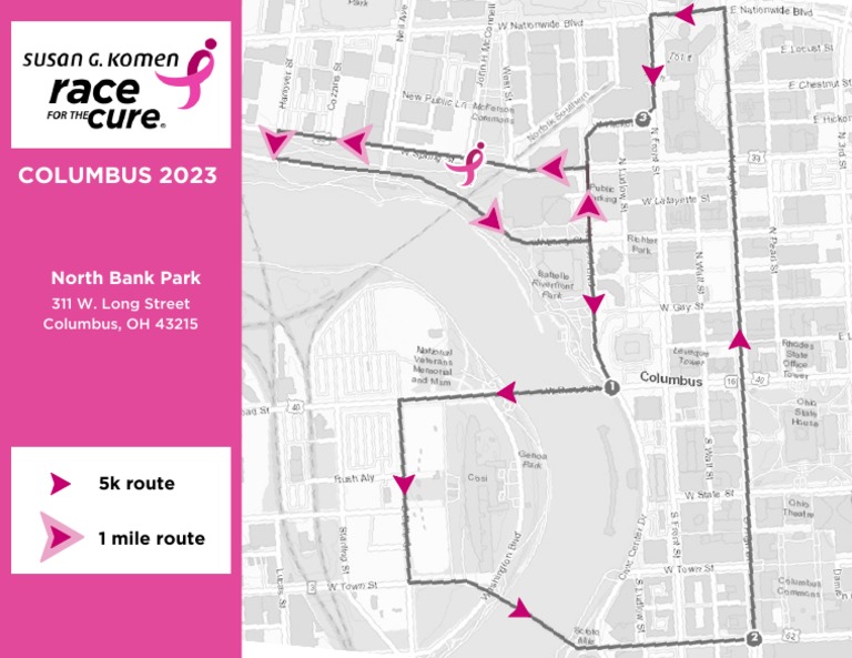 Komen Race For The Cure Route Map PDF