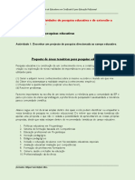 Linhas Tematicas Que Podem Ser Uteis para A Elaboracao Dos Projectos