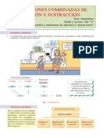 Problemas de Operaciones Combinadas de Suma y Resta para Segundo de Primaria