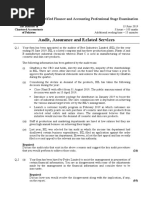 AAT Level 3 Exam Paper - Jan 2021 | PDF | Going Concern | Audit