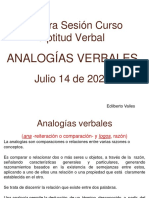 Aptitud Verbal Analogias Verbales (Julio 14 de 2021)