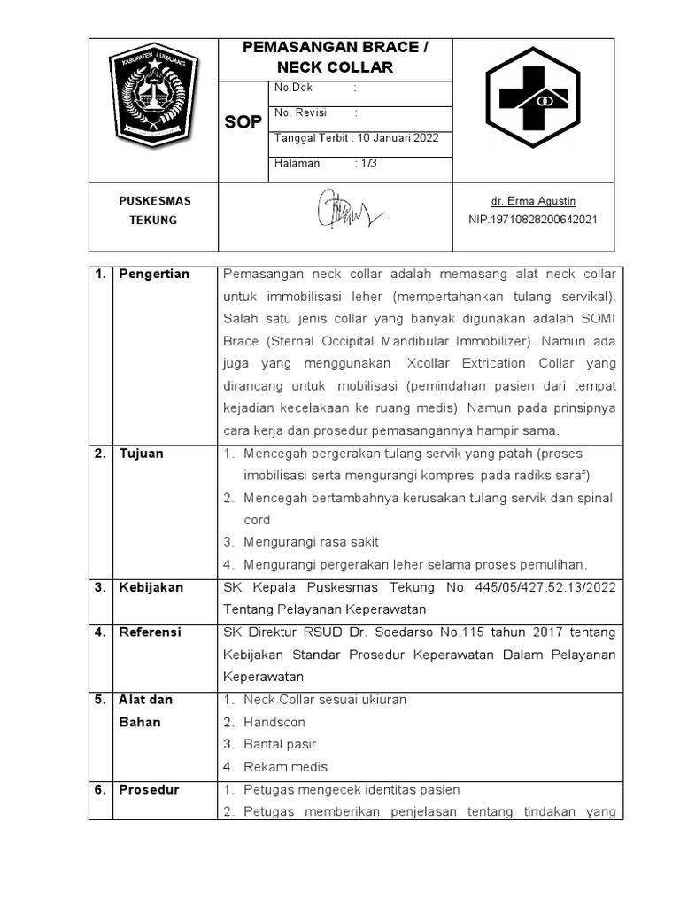SOP Pemasangan Neck Collar FIX PDF