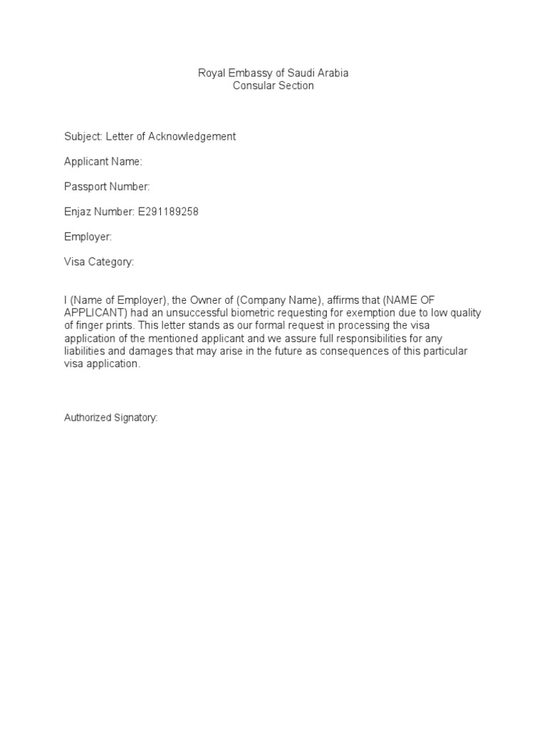 Letter of Employer PDF