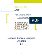 DEF Livret Licence Lettres-Langues L1 Anglais 2020-21