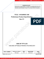 LCD Panel Specification Sheet for HV320WXC-300