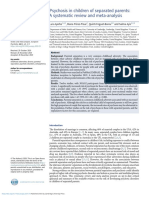 Psychosis in children of separated parents A systematic review and meta analysis