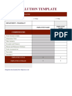 Pharmacy employee evaluation template with competency ratings