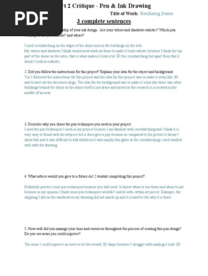 copy of pen ink critique