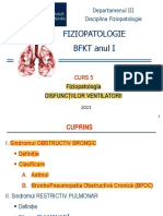 BFKT - Curs - 05 - 2023 - Fiziopatologia DISFUNCȚIILOR VENTILATORII