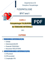 BFKT - Curs - 04 - 2023 - Fiziopatologia TULBURĂRILOR de TENSIUNE ARTERIALĂ