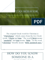 Christian Behavior 