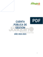 Cuenta Pública 2022 2023 Municipalidad de San Joaquín