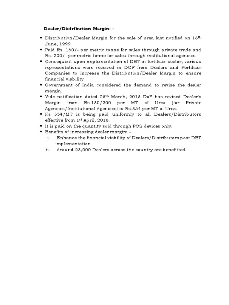 Dealer Distribution Margin PDF