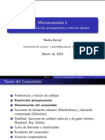 Micro 1: Restricción presupuestaria y elección óptima