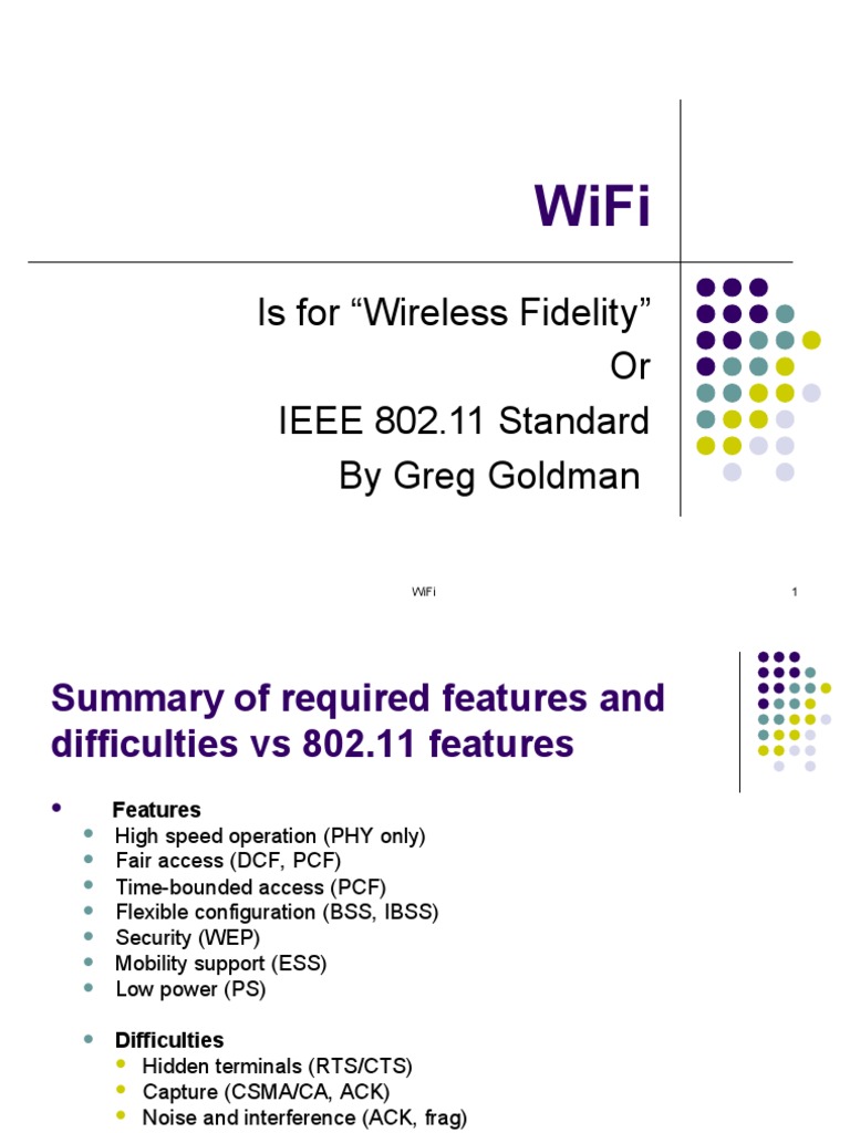 Understanding WiFi Standards and Security | PDF | Science & Mathematics ...