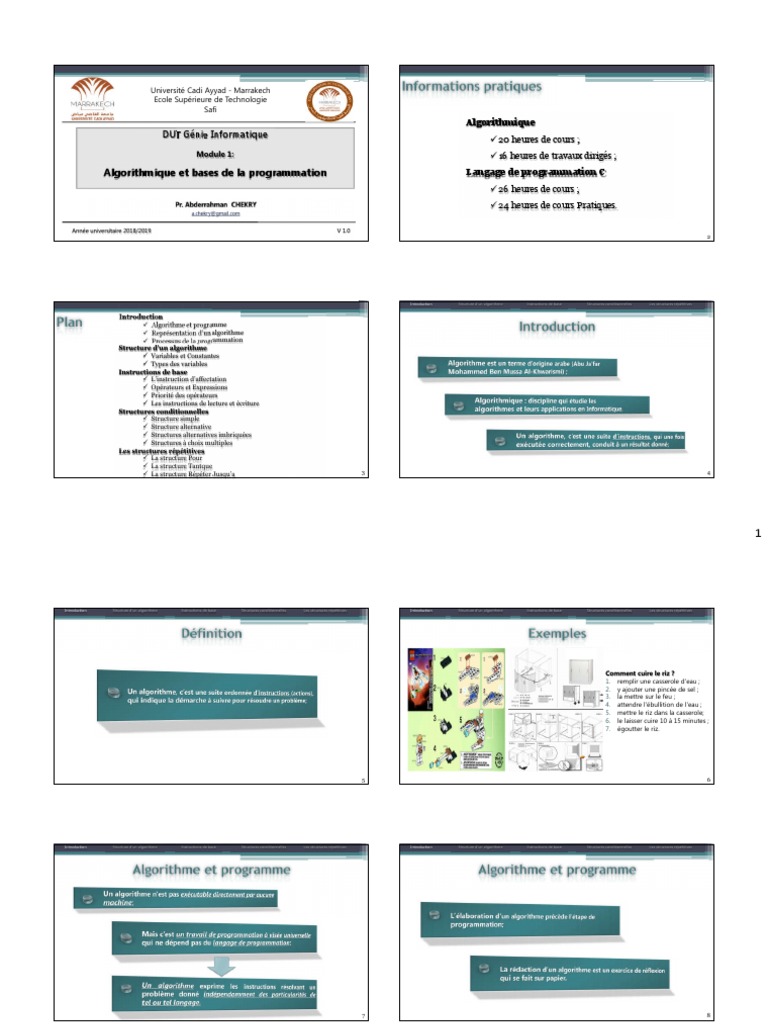 Algorithmique et Programmation en C | PDF | Programme informatique ...