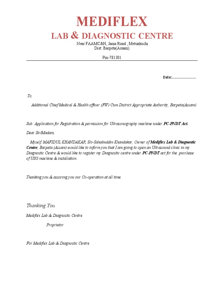 USG Registration Application for Mediflex | PDF
