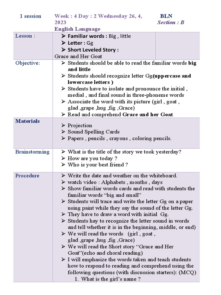 Preparation BLN Week 3 Day 2 | PDF | Linguistics | Cognition