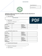 Submission of Research Proposal For Ziauddin University (Department of Biomedical Engineering)