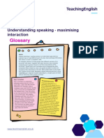 Resources - Understanding Speaking - Maximising Interaction