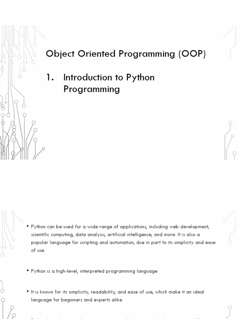 01 Introduction To Python Programming | PDF | Computer Programming ...