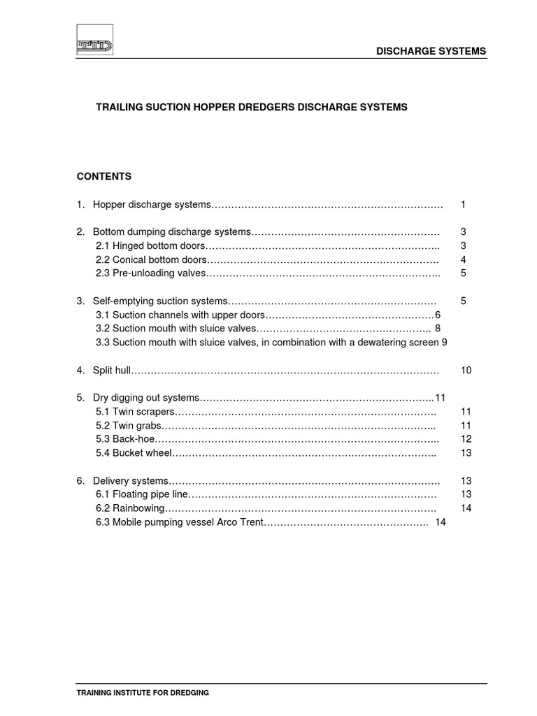 04-10 TSHDs Discharge Systems | PDF | Dredging | Pump