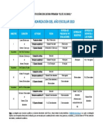 Calendarización Año Escolar 2023