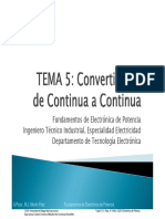 Tema 5. Convertidores de Continua A Continua (Presentación) Autor A.pozo y M.J. Morón Fdez