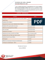 Anexo Iii - Cronograma: Prefeitura Municipal de Capela / Sergipe Edital de Concurso Público 01 / 2023