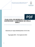 Plan Local de Bordaje Paciente Sospechoso y Confirmado de Viruela Simica-MODIFICADO