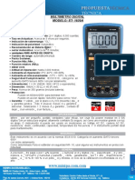 Propuesta Técnica: Multimetro Digital MODELO: ET-1639A