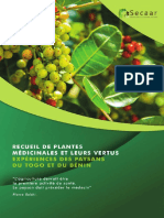 Recueil Des Plantes Médicinales Et Leurs Vertus Expérience TOGO BENIN