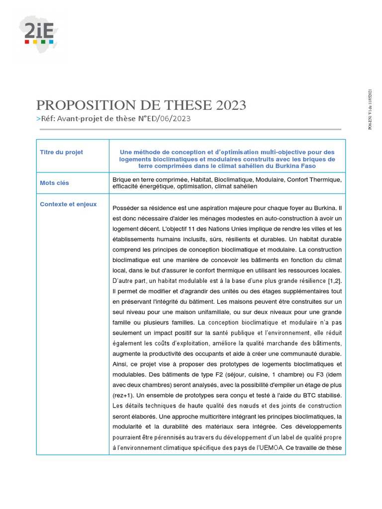 Conception de logements bioclimatiques | PDF | Master (diplôme ou grade ...