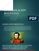 La Legislación Boliviana Unidad 10