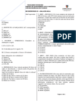 Lista de Exerccios 01 - Sala de Aula - Mecnica Dos Fluidos - Lista