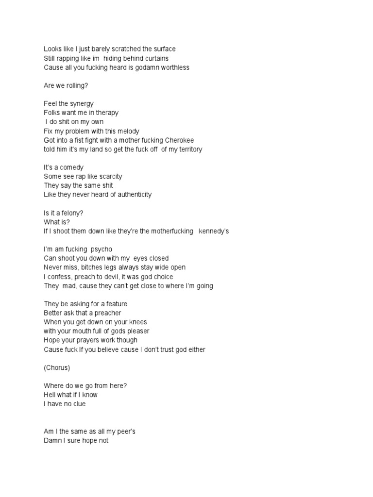 Psycho Lyrics | PDF