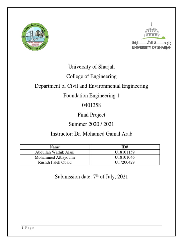 Foundation Engineering Project Report | PDF | Sand | Gravel