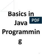 Basics in Java Programmin G