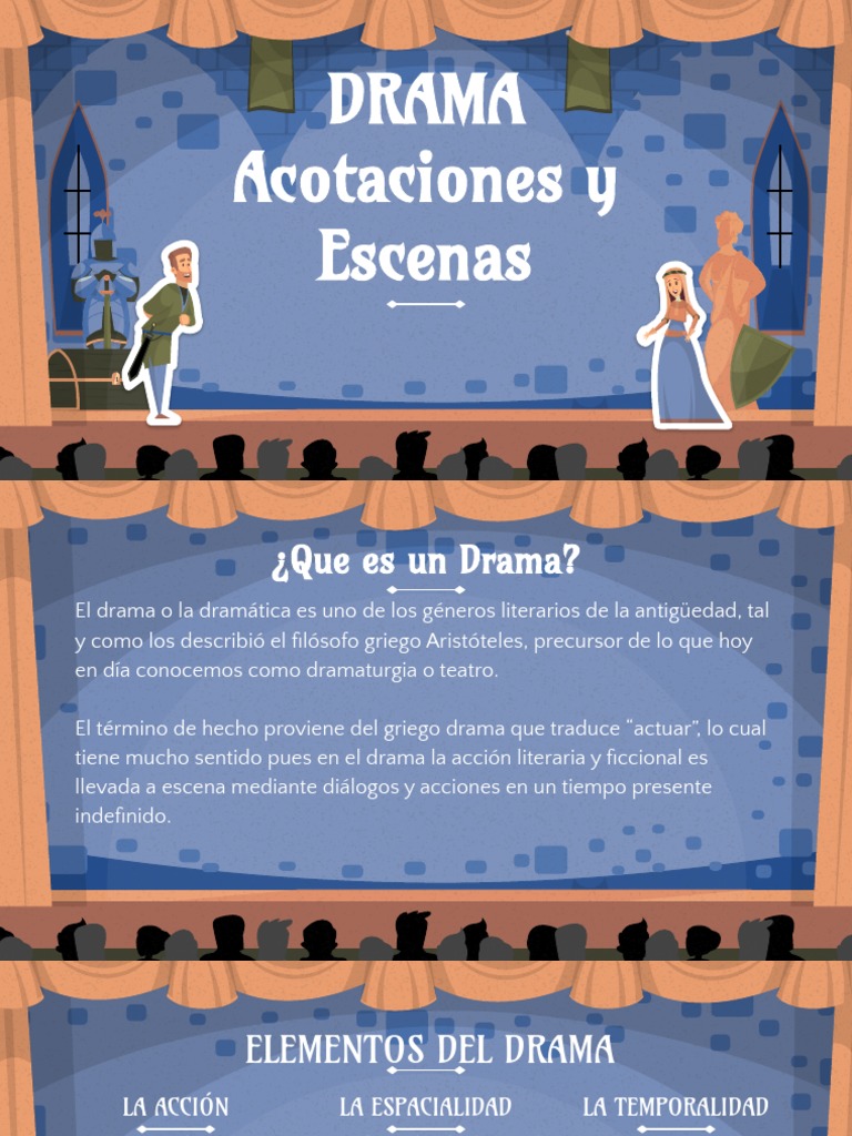 Elementos y Acotaciones del Drama | PDF | Teatro