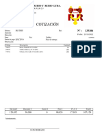 Cotización: Sociedad Comercial Rubio Y Rubio Ltda