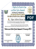 Diploma de Honor Al Merito