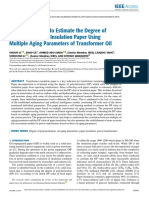 A New Technique To Estimate The Degree of Polymerization of Insulation Paper Using Multiple Aging Parameters of Transformer Oil