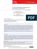 Las Tecnologías de La Información y Comunicación en Psicoterapia en COVID-19