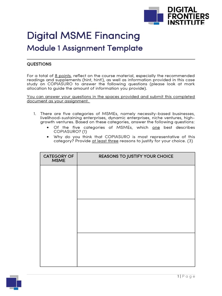 Digital MSME - Module 1 Template | Download Free PDF | Leadership ...
