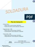 Plan evaluación soldadura