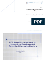 9 - 20 November 2009: RIAR Capabilities and Support of Research and Development of Generation IV Innovative Reactors