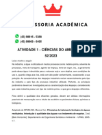 Atividade 1 - Ciências Do Ambiente - 52 2023