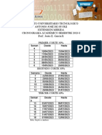 Cronograma Académico Semestre 2022-2