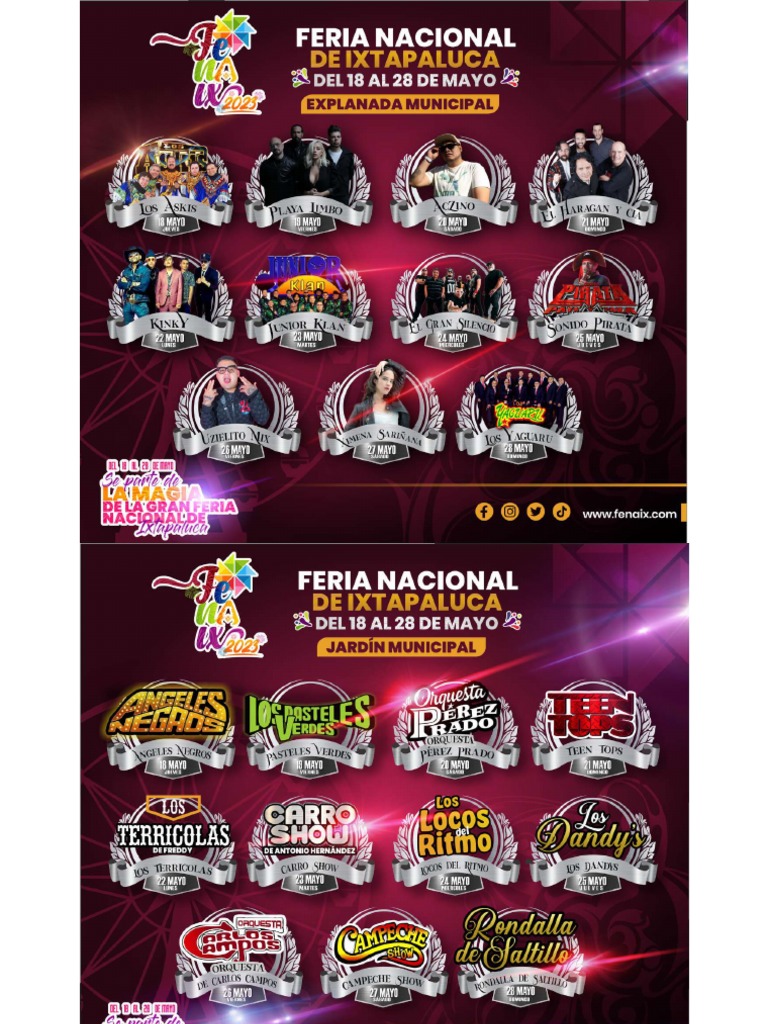 Cartelera de La Feria de Ixtapaluca PDF